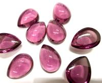 Swarovski 18x13 mm Vintage Amethyst unfoiled Flat Back Pear Cabochon 2/6 Pieces