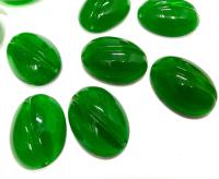 Swarovski 18x13 mm Vintage Opaque Green Unfoiled Flat Back Oval Cabochon 2/6 Pieces