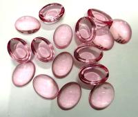 Swarovski 18x13 mm Vintage Light Rose Unfoiled Flat Back Oval Cabochon 2/6 Pieces