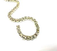 Swarovski Rhinestone Chain in Crystal | 4mm Square Brass Settings, Bridal Supplies