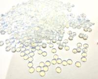 2.5mm White Opal unfoiled Swarovski Crystals, Flat Back Cabochons