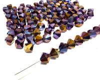 6mm Rainbow Dark AB Swarovski Bicone Beads, Jewelry Making Supplies