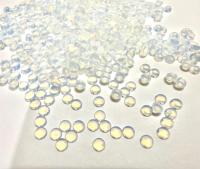 2.5mm White Opal unfoiled Swarovski Crystals, Flat Back Cabochons