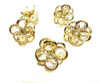 Vintage Crystal Flower Bead, Embellishment (26mm)
