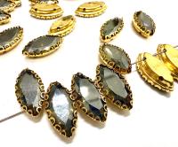 Swarovski Navette Crystal fancy vintage Brass settings