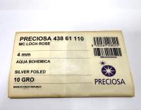 4mm Preciosa Crystal Aqua Bohemica Flat Back Sew-On Stones
