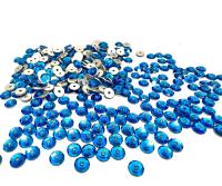 4mm Preciosa Crystal Capri Blue Flat Back Sew-On Stones