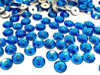 4mm Preciosa Crystal Capri Blue Flat Back Sew-On Stones