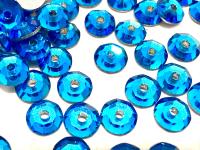 4mm Preciosa Crystal Capri Blue Flat Back Sew-On Stones