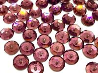 7mm Amethyst Lochrose Stones – Preciosa Flat Back Sew-On Stones , Czech Beads