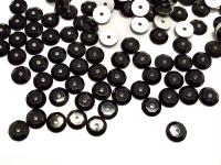 7mm Jet Lochrose Stones – Preciosa Flat Back Sew-On Stones , Czech Beads