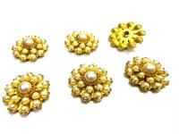 16mm Vintage brass Swarovski Flower Design in pearl crystal Embellishment DIY Supplies wedding decorations