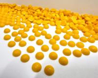6mm Swarovski Round Cabochon Cabs Opaque Yellow  Unfoiled Article # 2090/4 Vintage Flat Back