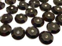 9mm Jet Lochrose Stones – Preciosa Flat Back Sew-On Stones , Czech Beads