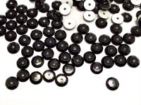 9mm Jet Lochrose Stones – Preciosa Flat Back Sew-On Stones , Czech Beads