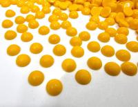 6mm Swarovski Round Cabochon Cabs Opaque Yellow  Unfoiled Article # 2090/4 Vintage Flat Back