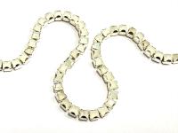 Swarovski Rhinestone Chain in White Opal | 4mm Square Brass Settings, Bridal Supplies