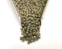 11/0 Matt Opaque Grey Charlotte Cut Beads, Czech Seed Beads