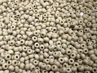 11/0 Matt Opaque Grey Charlotte Cut Beads, Czech Seed Beads