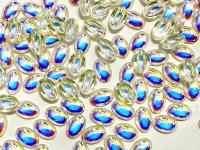 Swarovski Oval Cabochons Crystal Aurore Boreale Unfoiled 6x4mm, 2190/4 Flat Back Glass Stones