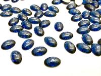 Swarovski Oval Cabochons Sapphire Satin Foiled 6x4mm, 2190/4 Flat Back Glass Stones