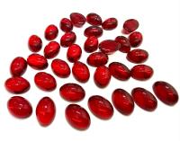 Swarovski 14x10 mm Vintage 2190 Siam Unfoiled Flat Back Oval Cabochon Cabs