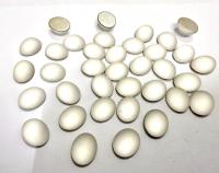 Swarovski 10x8 mm Vintage 2190 Crystal Matt-Finish Foiled Flat Back Oval Cabochon Cabs