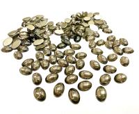 Swarovski Oval Cabochons Crystal Satin Foiled 6x4mm, 2190/4 Flat Back Glass Stones