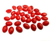 Swarovski 14x10 mm Vintage 2190 Atlas Coral Unfoiled Flat Back Oval Cabochon Cabs