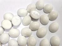 Swarovski Vintage Chalk white Cabochons, 12x10 mm Crystal Flat Back
