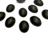 Swarovski 18x13 mm Vintage Jet Matt finish unfoiled Flat Back Oval Cabochon 2/6 Pieces