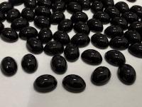 Swarovski 18x13 mm Vintage Jet Foiled Flat Back Oval Cabochon 2/6 Pieces