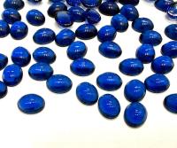 Swarovski 18x13 mm Vintage Dark Sapphire unfoiled Flat Back Oval Cabochon 2/6 Pieces