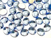 Swarovski 18x13 mm Vintage Light Sapphire Foiled Flat Back Oval Cabochon 2/6 Pieces