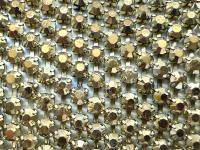 Metallic Aurum Gold 14pp Rhinestone Chain, Vintage Machine Cut, 2mm