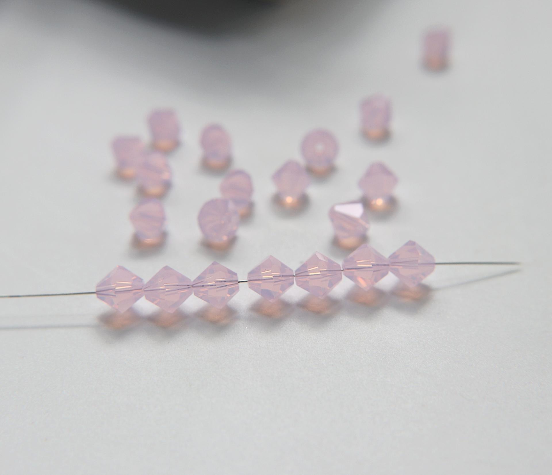 8 MM Rose Water Opal Swarovski Bicone 16 Cuts 6/12/24/36/72/144/288 Pieces (395) embroidery materials, rare jewelry findings, craft supplies