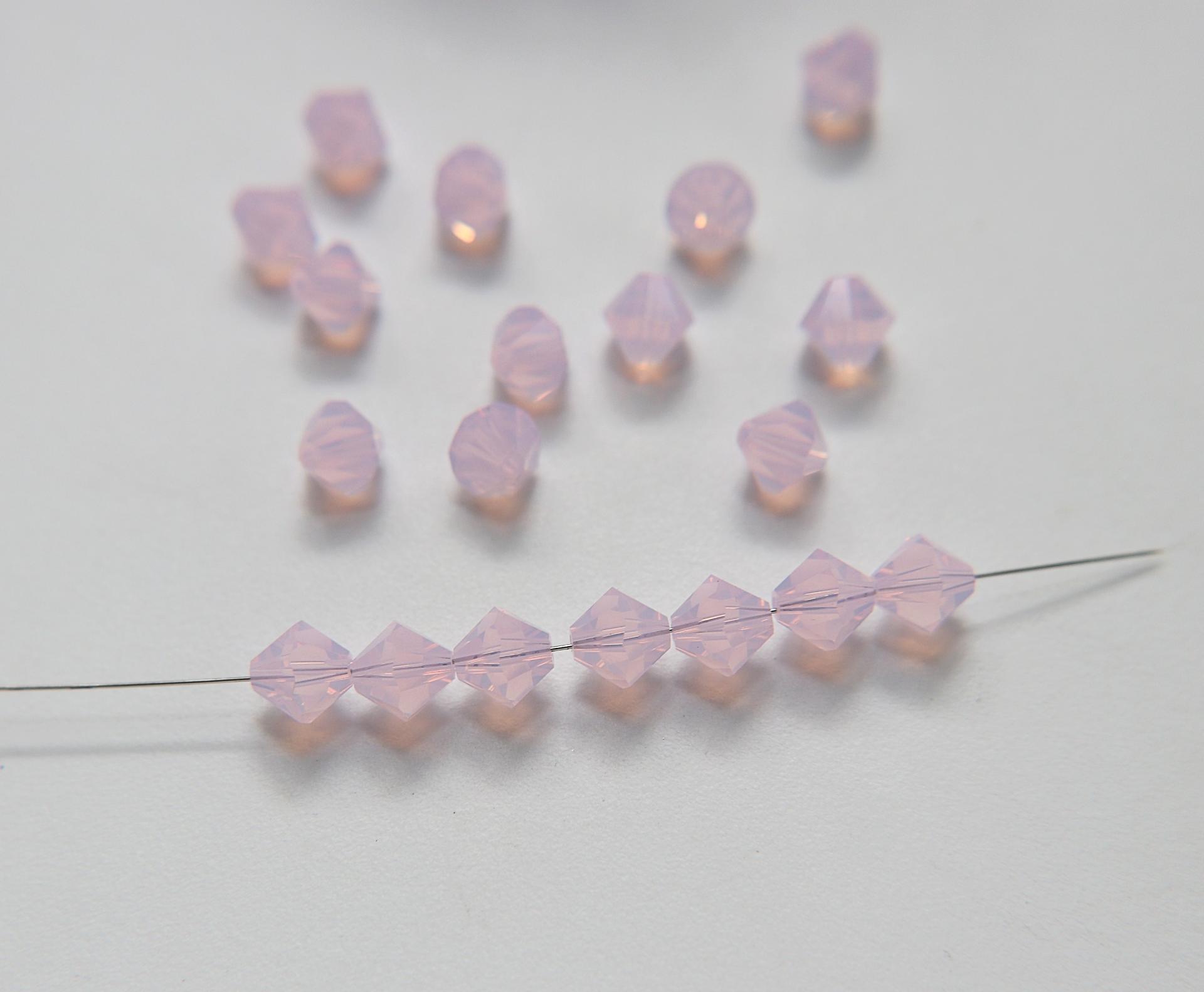8 MM Rose Water Opal Swarovski Bicone 16 Cuts 6/12/24/36/72/144/288 Pieces (395) embroidery materials, rare jewelry findings, craft supplies