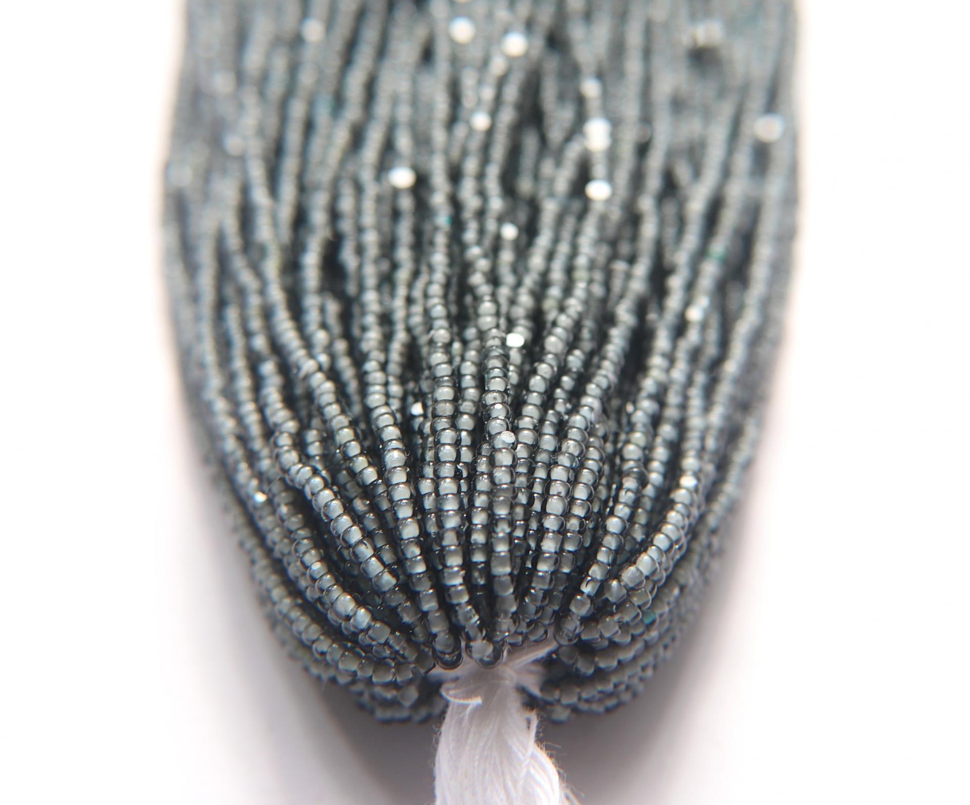 11/0 Hanks Charlotte Cut Beads Black Diamond Off White Lined 1/5/25/50/100 Hanks PREMIUM SEED BEADS, Native Supplies
