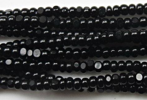 8/0 Charlotte Cut Beads Jet Black 10/20/50/250/500 Grams glass beads, jewelry supply, vintage findings, craft supply, rare materials, bijoux