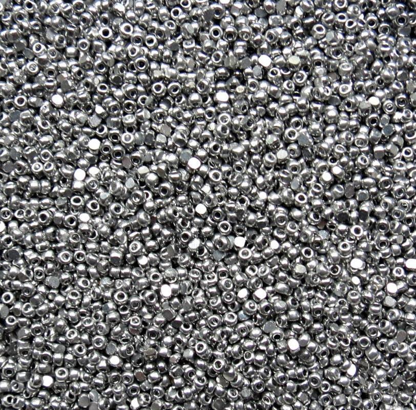 13/0 Charlotte Cut Beads Metallic Aluminium Silver 5/10/20/50/250/500 Grams craft supplies, jewelry making, embroidery materials, vintage