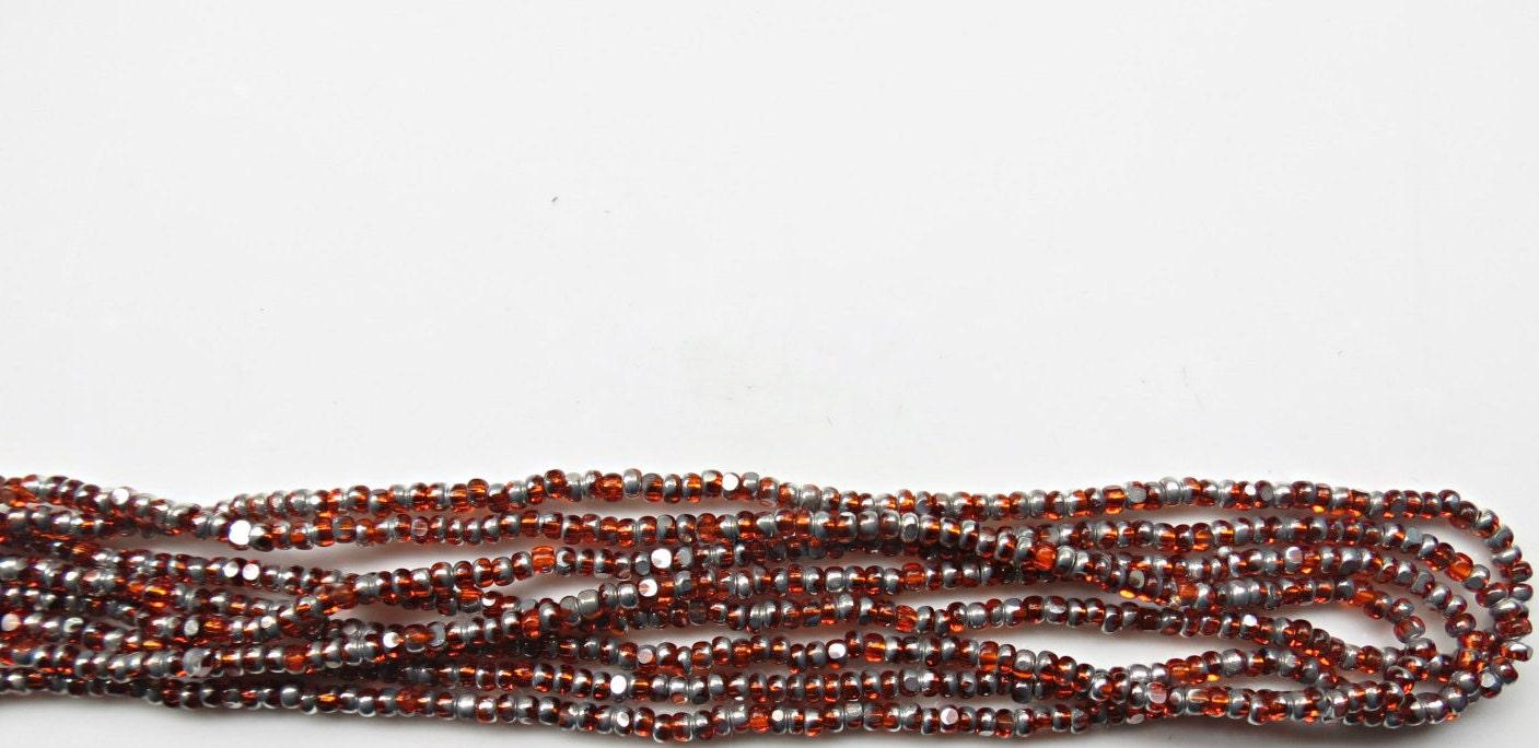 11/0 Charlotte true Cut Beads Patina Orange transparent Silver 10/20/50/250/500 Grams 1300 Pieces