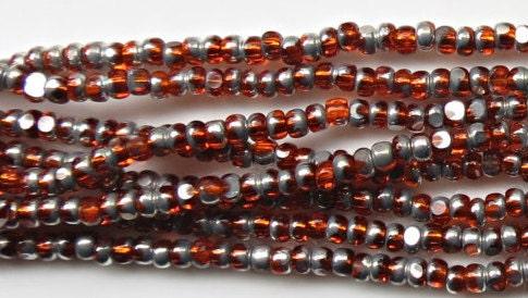 11/0 Charlotte true Cut Beads Patina Orange transparent Silver 10/20/50/250/500 Grams 1300 Pieces