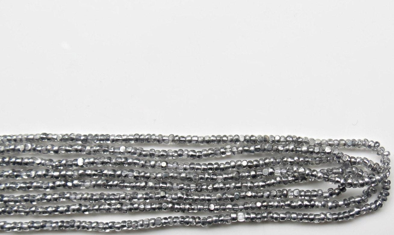 13/0 Charlotte Cut Beads Patina Transparent Crystal Silver 5/10/20/50/250/500 Grams embroidery materials, jewelry making, vintage beads