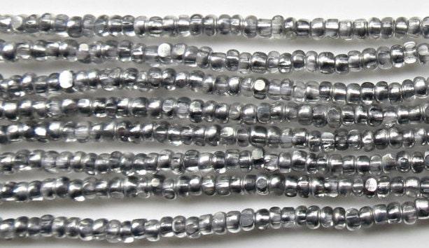 13/0 Charlotte Cut Beads Patina Transparent Crystal Silver 5/10/20/50/250/500 Grams embroidery materials, jewelry making, vintage beads