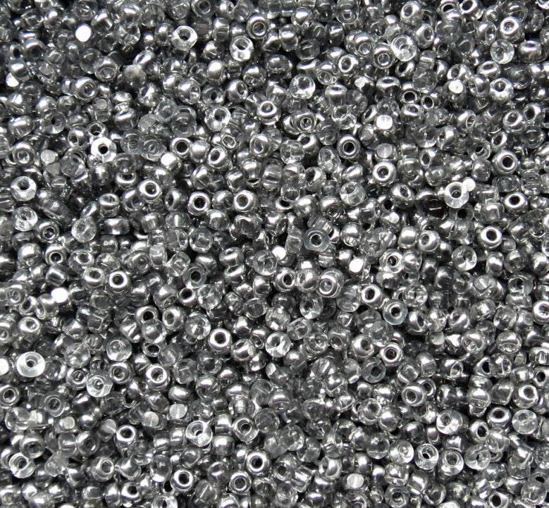 13/0 Charlotte Cut Beads Patina Transparent Crystal Silver 5/10/20/50/250/500 Grams embroidery materials, jewelry making, vintage beads