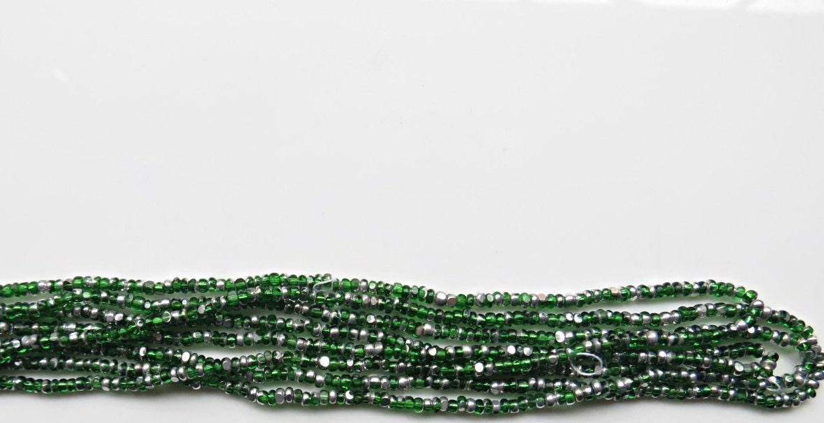11/0 Charlotte true Cut Beads Patina Transparent Light Emerald Silver 10/20/50/250/500 Grams vintage findings, embroidery materials, craft
