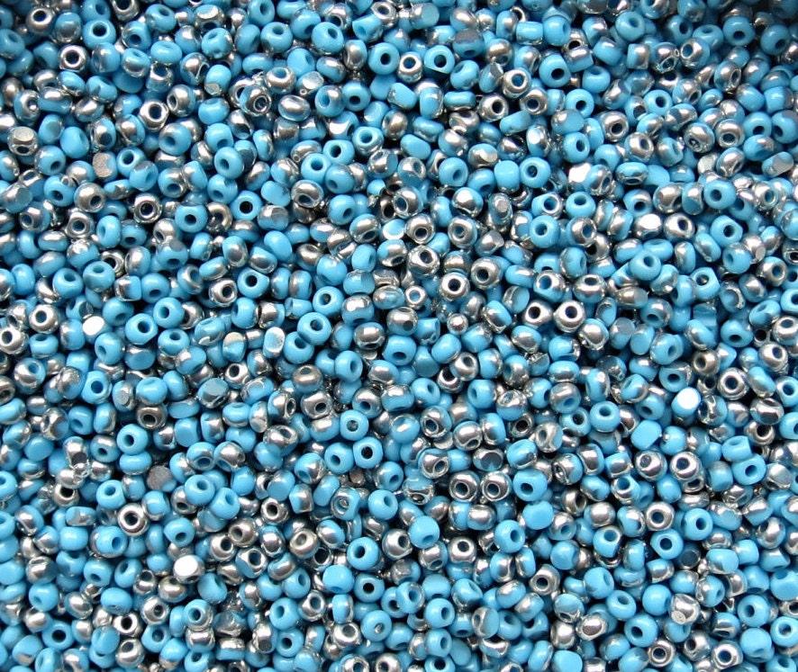 11/0 Charlotte true Cut Beads Patina Opaque Turquoise Silver 10/20/50/250/500 Grams