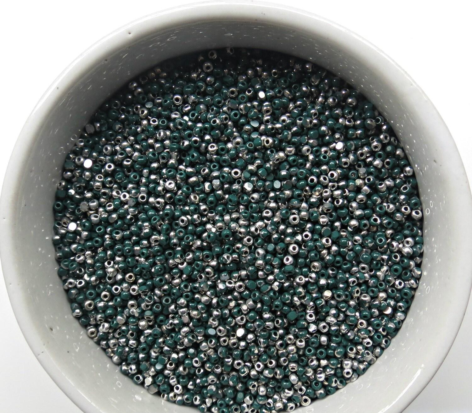 11/0 Charlotte true Cut Beads Patina Opaque Emerald Silver 10/20/50/250/500 Grams