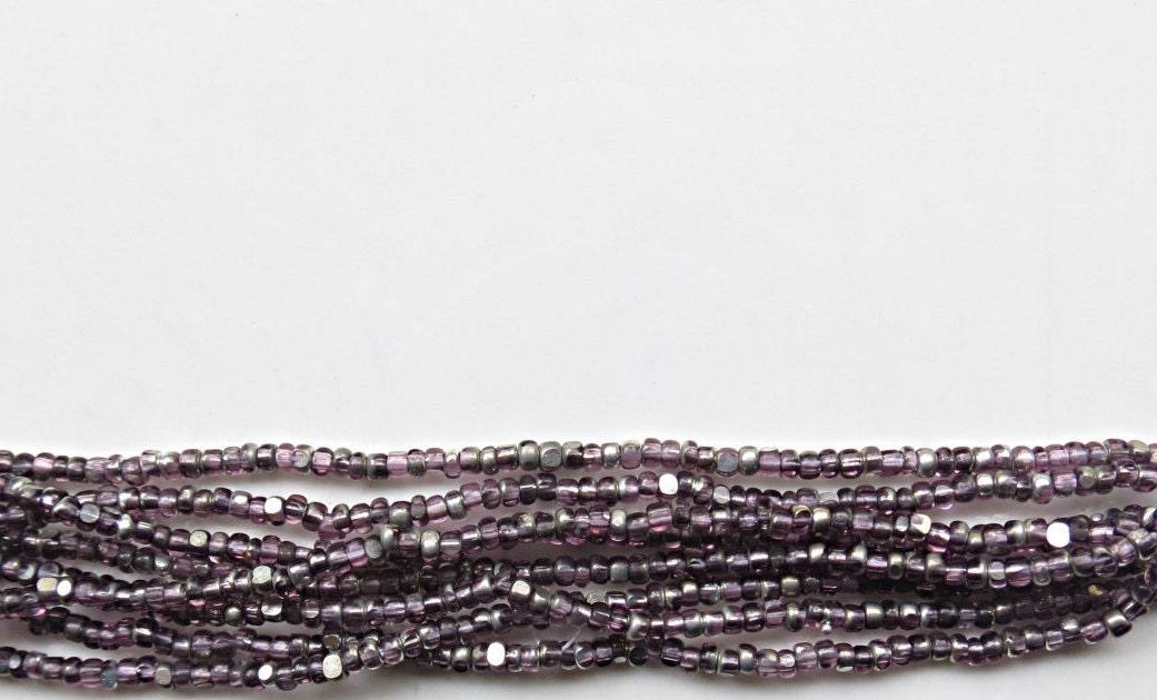 13/0 Charlotte Cut Beads Patina Transparent Light Amethyst Silver 5/10/20/50/250/500 Grams glass beads, jewelry supply, findings, craft