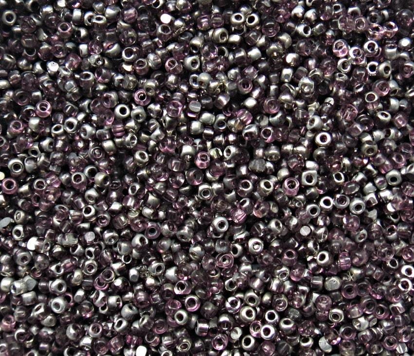 13/0 Charlotte Cut Beads Patina Transparent Light Amethyst Silver 5/10/20/50/250/500 Grams glass beads, jewelry supply, findings, craft